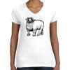 Women's Fine Jersey V-Neck Tee Thumbnail