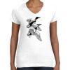 Women's Fine Jersey V-Neck Tee Thumbnail