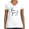Women's Fine Jersey V-Neck Tee Thumbnail