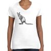Women's Fine Jersey V-Neck Tee Thumbnail