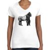 Women's Fine Jersey V-Neck Tee Thumbnail