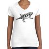 Women's Fine Jersey V-Neck Tee Thumbnail