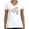 Women's Fine Jersey V-Neck Tee Thumbnail
