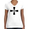 Women's Fine Jersey V-Neck Tee Thumbnail