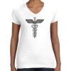 Women's Fine Jersey V-Neck Tee Thumbnail