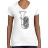 Women's Fine Jersey V-Neck Tee Thumbnail
