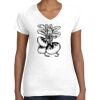 Women's Fine Jersey V-Neck Tee Thumbnail