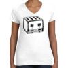 Women's Fine Jersey V-Neck Tee Thumbnail