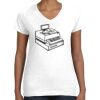 Women's Fine Jersey V-Neck Tee Thumbnail