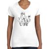 Women's Fine Jersey V-Neck Tee Thumbnail