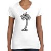 Women's Fine Jersey V-Neck Tee Thumbnail