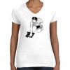 Women's Fine Jersey V-Neck Tee Thumbnail