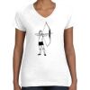 Women's Fine Jersey V-Neck Tee Thumbnail