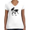 Women's Fine Jersey V-Neck Tee Thumbnail