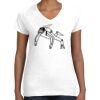Women's Fine Jersey V-Neck Tee Thumbnail