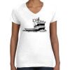 Women's Fine Jersey V-Neck Tee Thumbnail