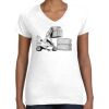Women's Fine Jersey V-Neck Tee Thumbnail