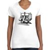 Women's Fine Jersey V-Neck Tee Thumbnail