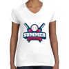 Women's Fine Jersey V-Neck Tee Thumbnail