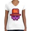 Women's Fine Jersey V-Neck Tee Thumbnail