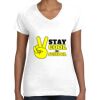 Women's Fine Jersey V-Neck Tee Thumbnail